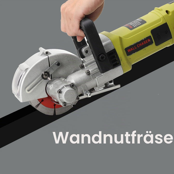 L-home 4000W 220V Elektrische Schlitzfräse, 7500U/min Wandfräse Mauernutfräse Mauerfräse mit 5 Sägeb