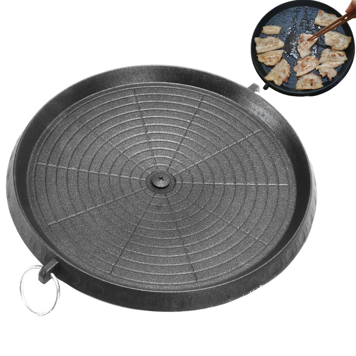 HERCHR Koreanische BBQ Grillpfanne, beschichtete Antihaft Grillplatte, Doppeldicke Aluminiumlegierun