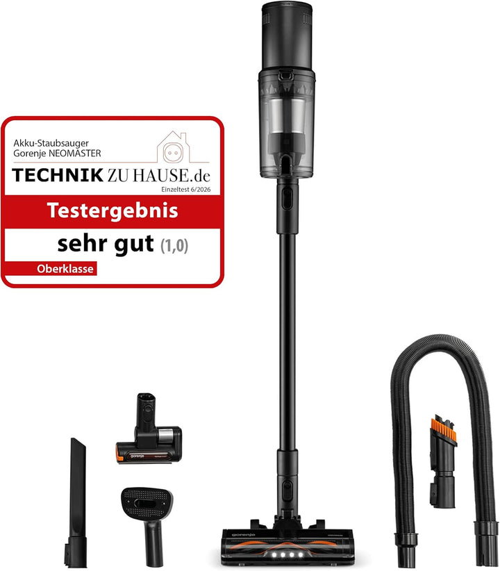 Gorenje SVC296449NMBL Akku Staubsauger/Saugkraft: 190 W/Bis zu 60 min Laufzeit/Schmutz-Auffangbehält