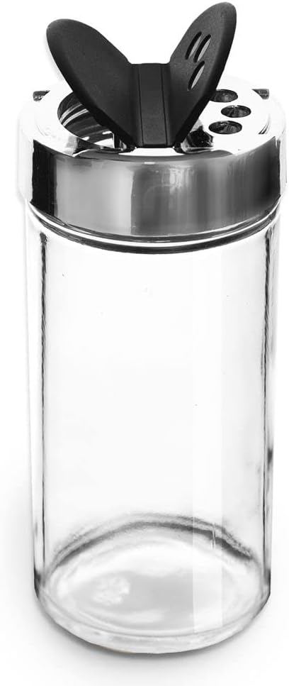 orion group Küchenbehälter Gewürzstreuer Gewürzspender mit Streueinsatz aus Glas 100 ml 6 Stück Set