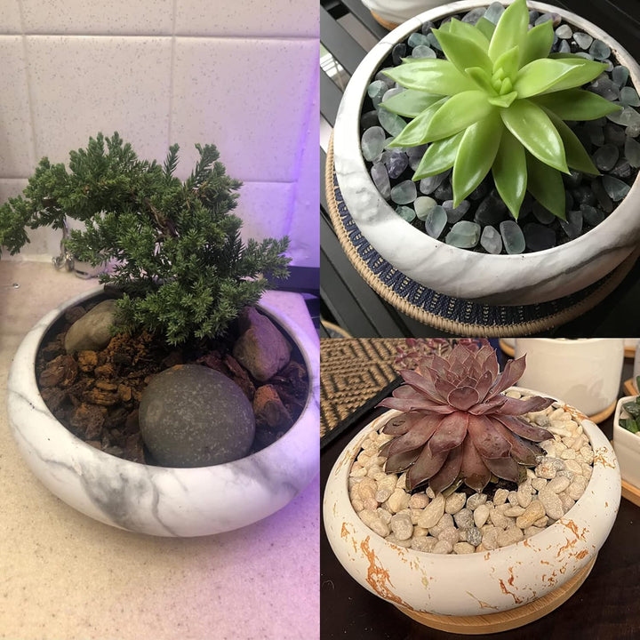 ARTKETTY 18,5 cm Rund Sukkulente Pflanzgefässe Töpfe Mit Drainageloch Bonsai Töpfe Garten Dekorative