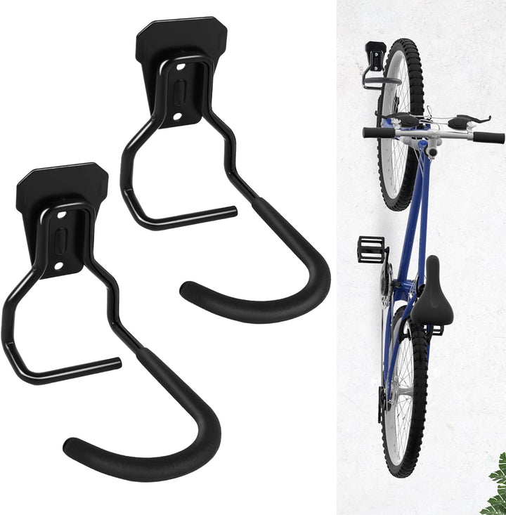 Sioner 2er-Pack Fahrradhalter Vertikale Fahrradhaken, Fahrradaufhänger, strapazierfähiges Heimlagerr