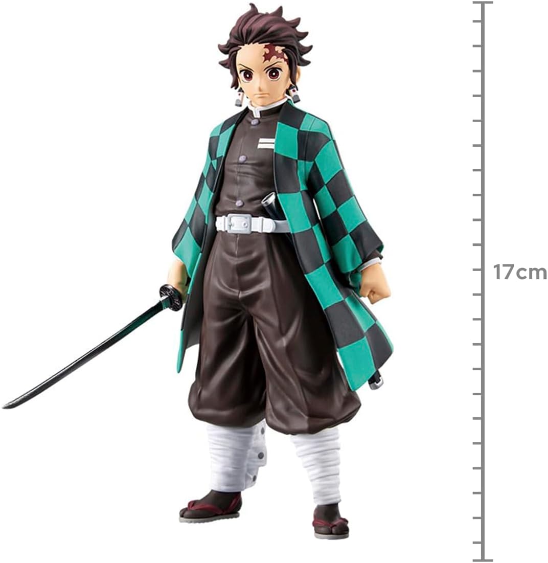 Banpresto - Actionfigur Tanjiro Kamado Demon Slayer Kimetsu No Yaiba, 15 cm, BP19460, Mehrfarbig