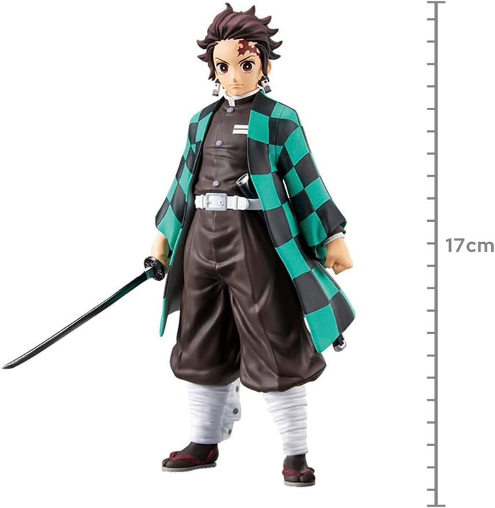 Banpresto - Actionfigur Tanjiro Kamado Demon Slayer Kimetsu No Yaiba, 15 cm, BP19460, Mehrfarbig
