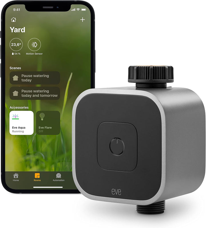 Eve Outdoor Cam (White Edition) – Smarte Überwachungskamera & Aqua – Smarte Bewässerungssteuerung pe