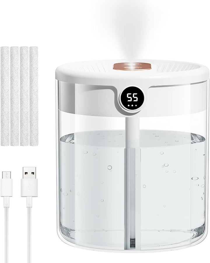 Luftbefeuchter Schlafzimmer, 2L Auto Diffuser Humidifier für Home Babys Office Pflanzen, 36dB Leiser
