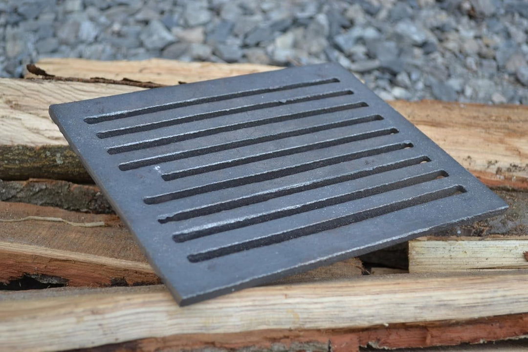 SEZAM 22,7 x 18,8 cm Gussrost Ofenrost Ascherost Gussrost verschiedene Durchmesser, Kaminrost passen