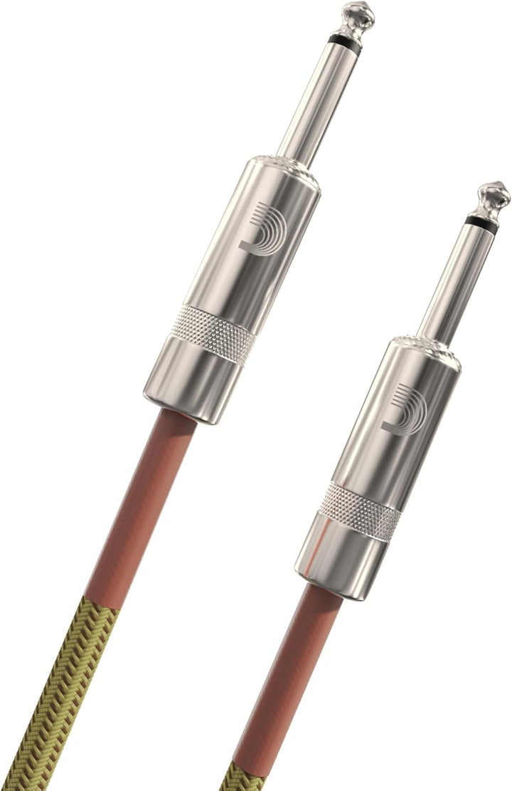 D'Addario Custom Series Instrumentenkabel mit Flechtschirm, Tweed, 6 m