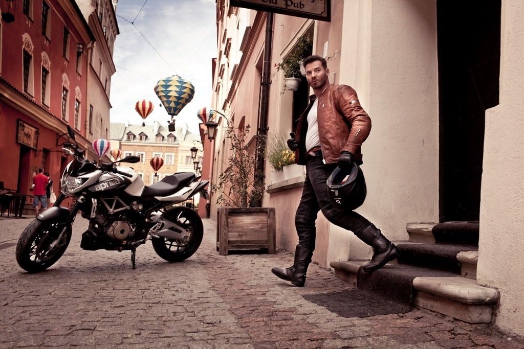SHIMA Caliber Motorradhandschuhe Damen Herren - Klassische, Vintage, Sommer mit Protektoren L Braun