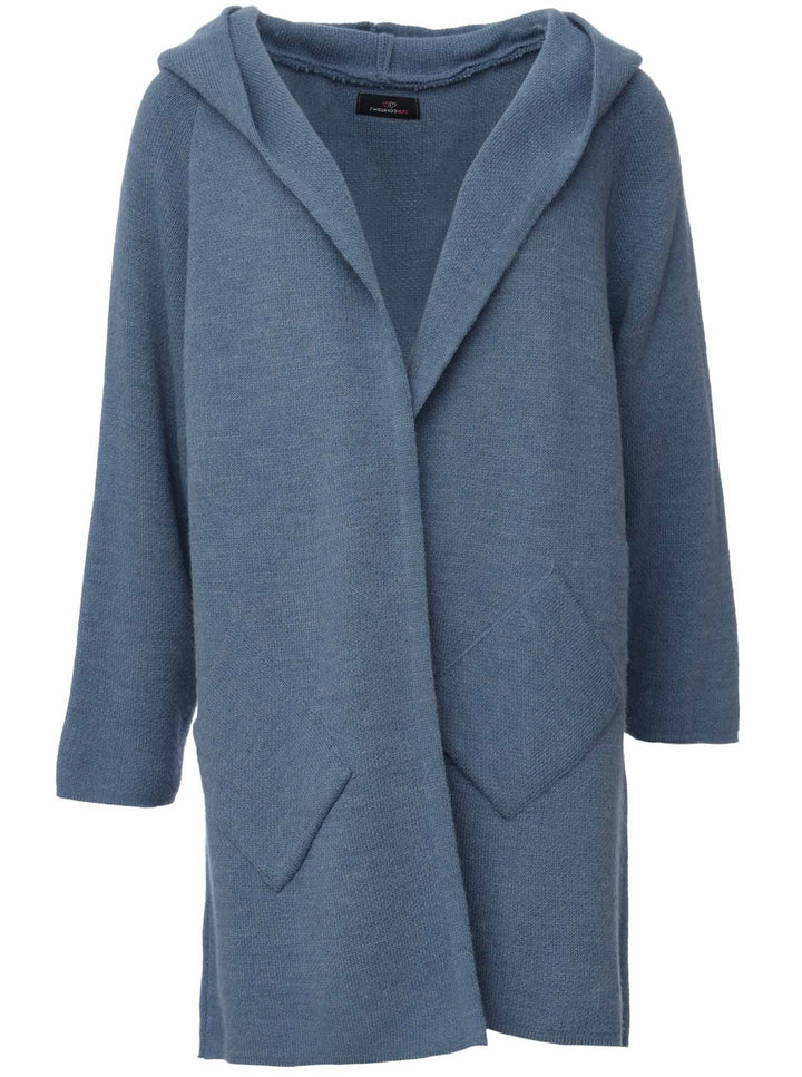 Zwillingsherz Strickjacke Cardigan für Damen - Hochwertiger Mantel Überwurf warm kuschelig weich mit