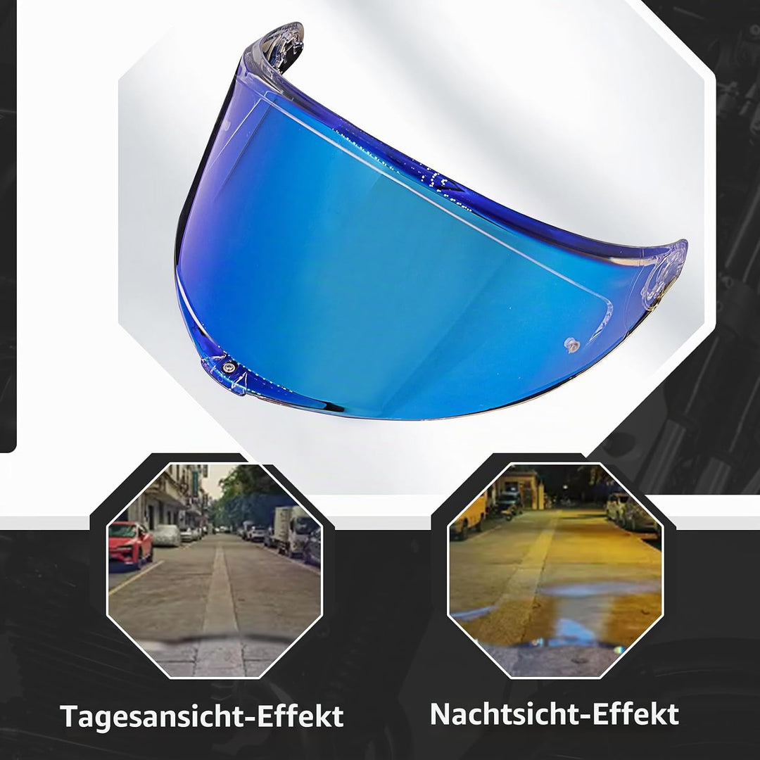 PSLER Helmvisier für K6 K6s - Helmgesichtsschutz Getöntes Visier Motorradhelm Zubehör Ersatz für K6