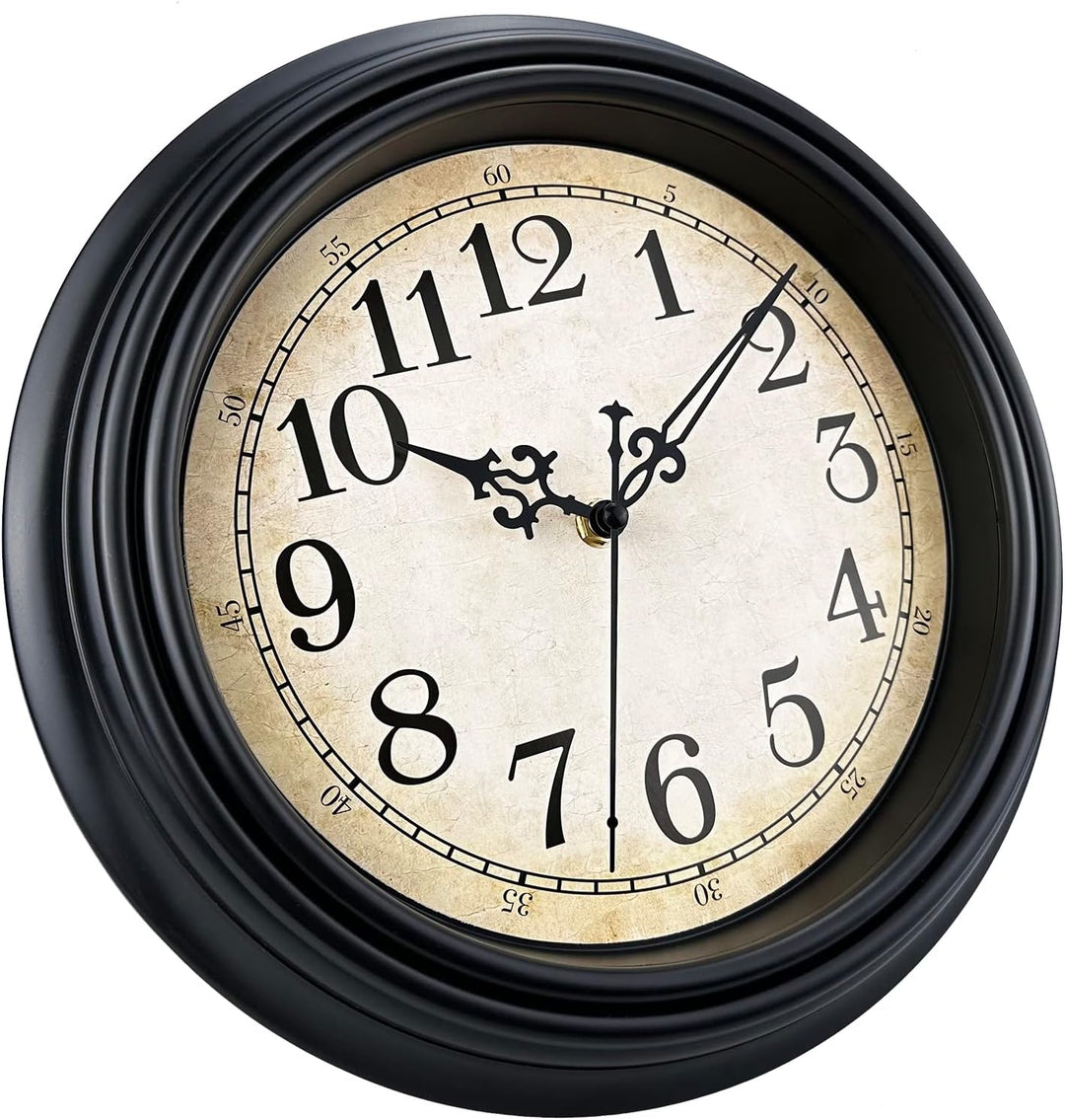Plumeet Extra Grosse Wanduhr Klassisch 40.6cm, Ruhige Retro Wanduhr ohne Tickgeräusche für Wohnzimme