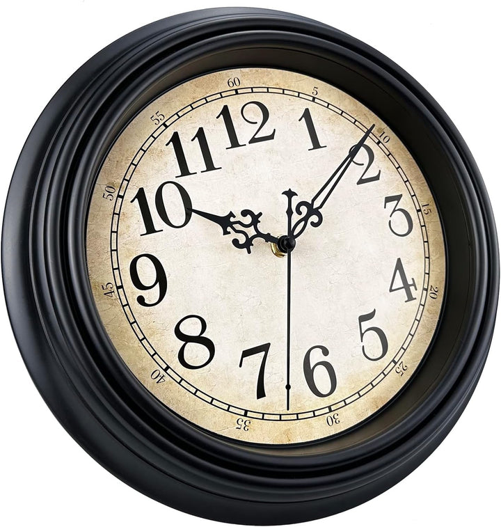 Plumeet Extra Grosse Wanduhr Klassisch 40.6cm, Ruhige Retro Wanduhr ohne Tickgeräusche für Wohnzimme