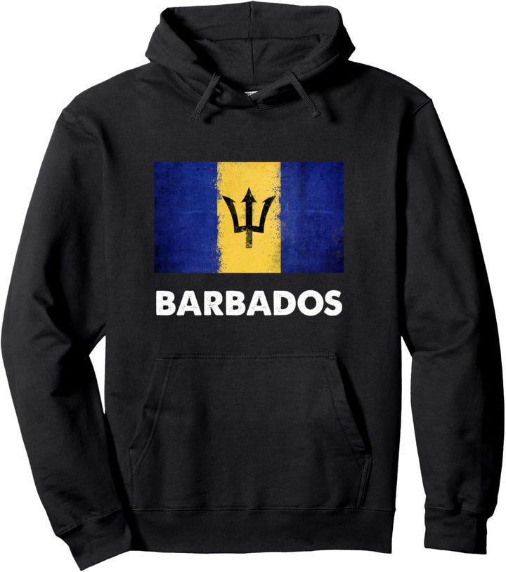 Die Flagge von Barbados Pullover Hoodie
