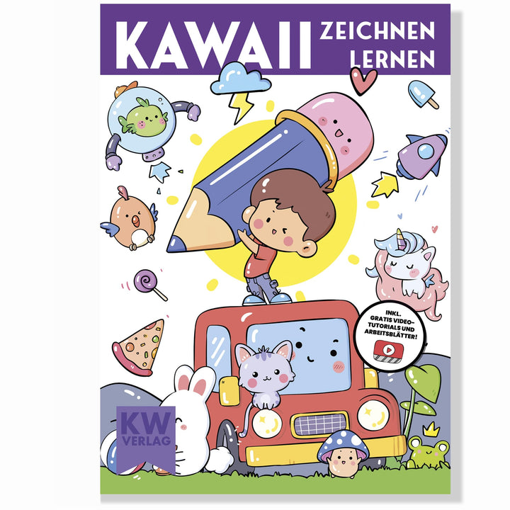 Kawaii zeichnen lernen – über 500 Motive malen lernen: süsse Sachen & süsse Tiere Zeichenbuch - Kawa