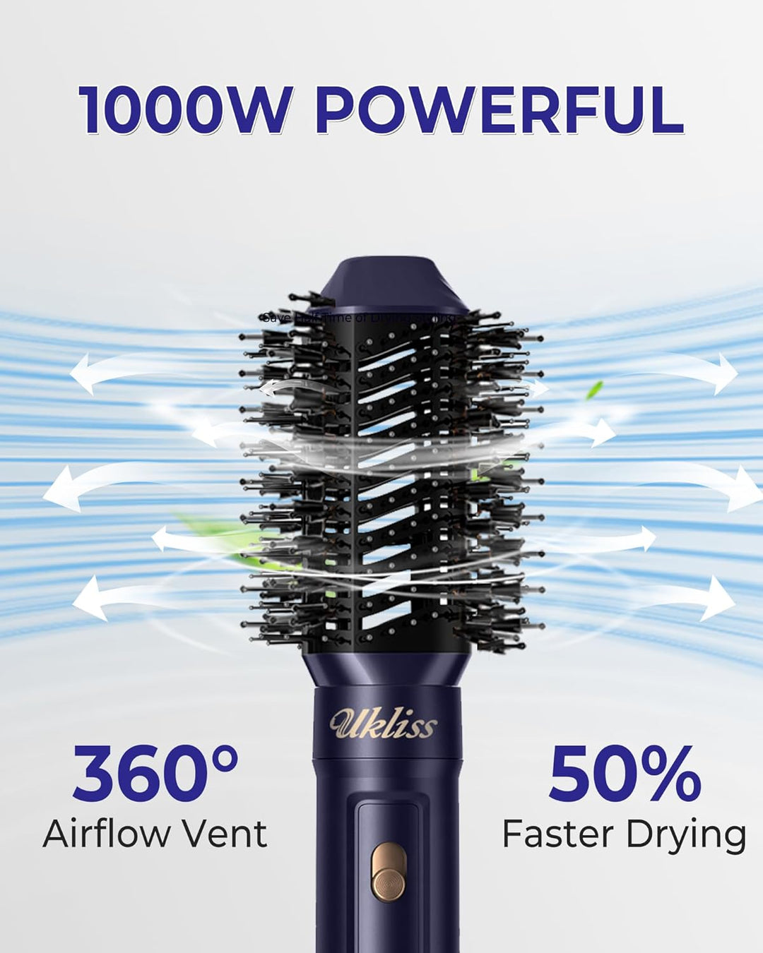 UKLISS 6 in 1 Hairstyler, Haarstyler & Haartrockner Set mit Warmluft Lockenbürste Automatisch, Hair