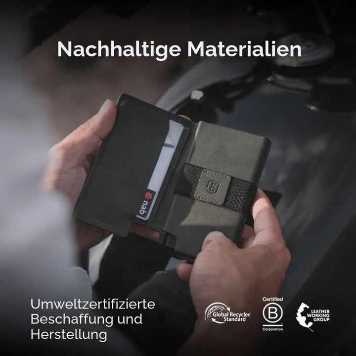 Ekster Parlament - Slim Leather Wallet - RFID Blocking - Quick Card Access Wacholdergrün, Wacholderg