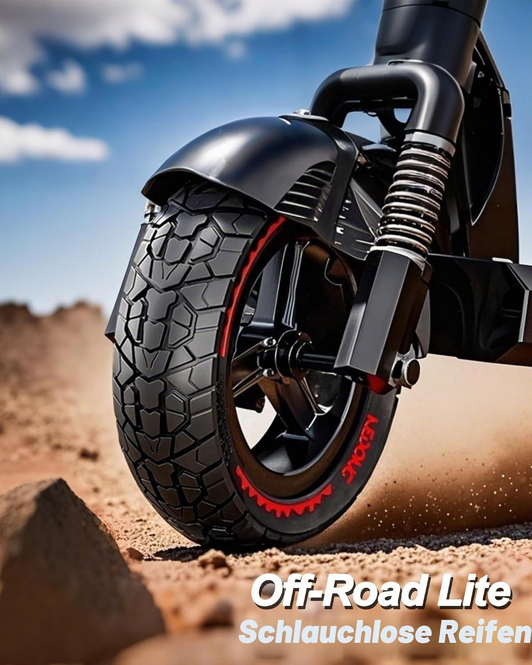 2PCS E Scooter Reifen 9.5x2.5-6.1 Tubeless, Werten Sie Ihr Scooter auf mit Reifen 9.5x2.5, Vollgummi