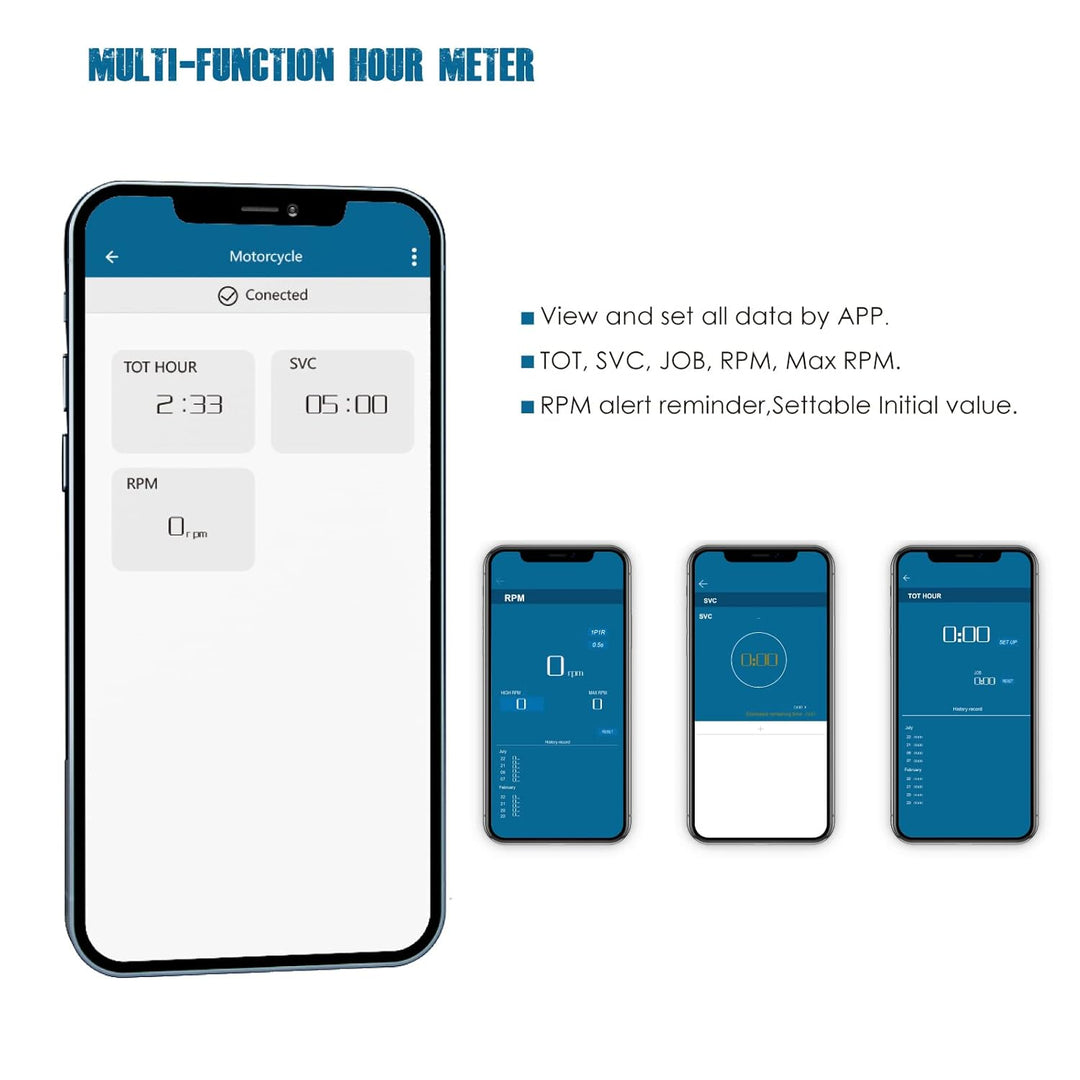 2 PCS of Runleader RL-HM027BT Digitaler Bluetooth-Drehzahlmesser, Batterie austauschbar.