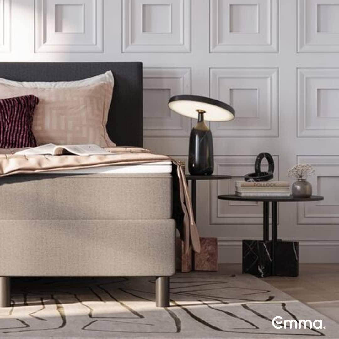 Emma Premium Matratzen Topper, 6cm dick, Wendbarer HRX-Schaum für anpassbaren Komfort, Atmungsaktiv