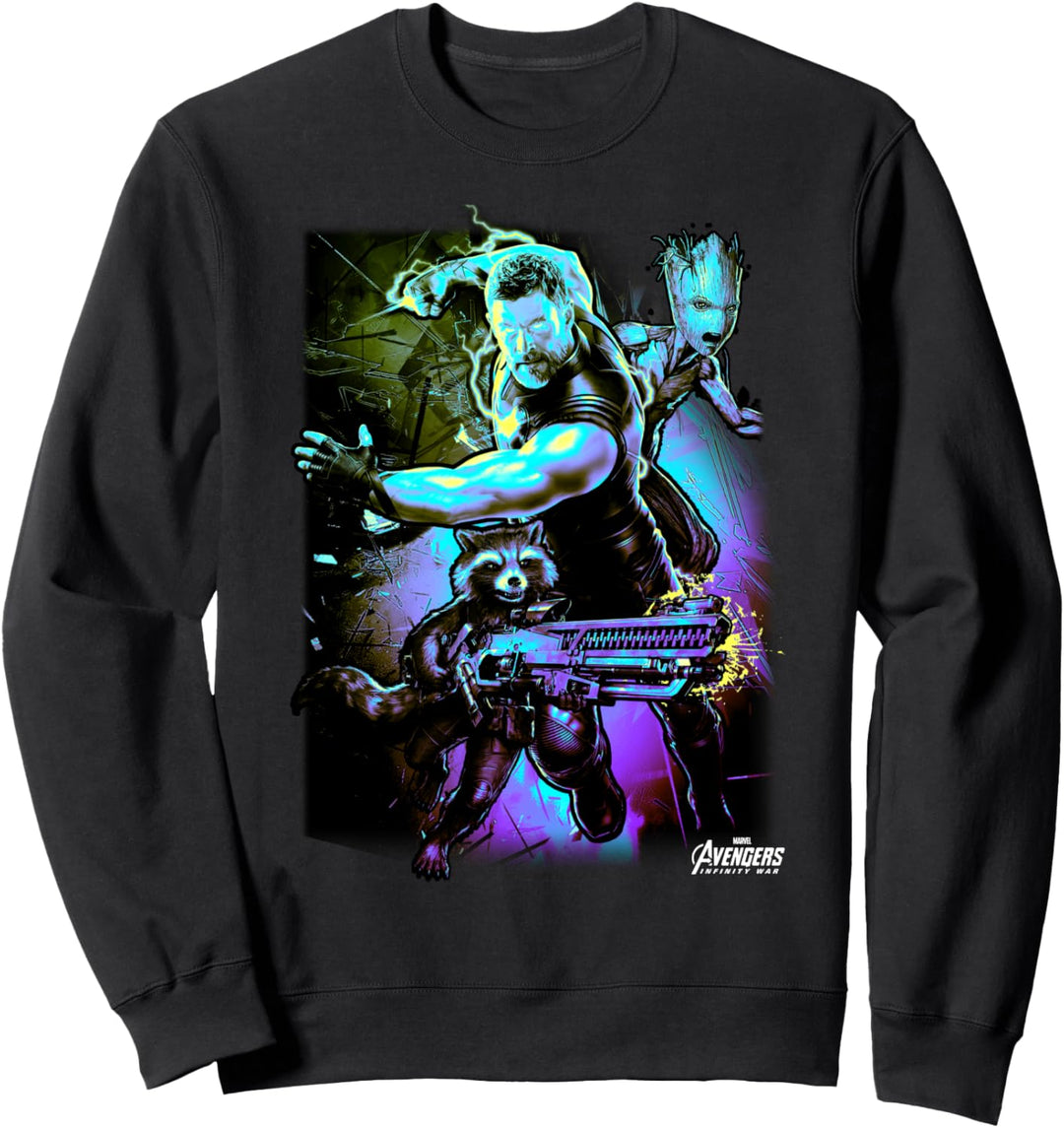 Marvel Infinity War Thor Rocket Groot The Power Trio Sweatshirt
