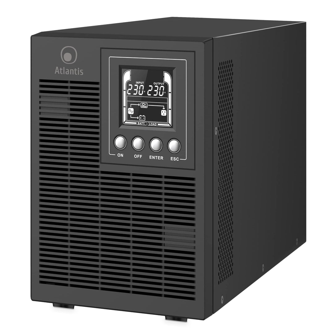 Atlantis A03-OP2002P PRO UPS OnLine USV Server Doppelwandler Reine Sinuswelle 2000VA 1800W, Tower, L