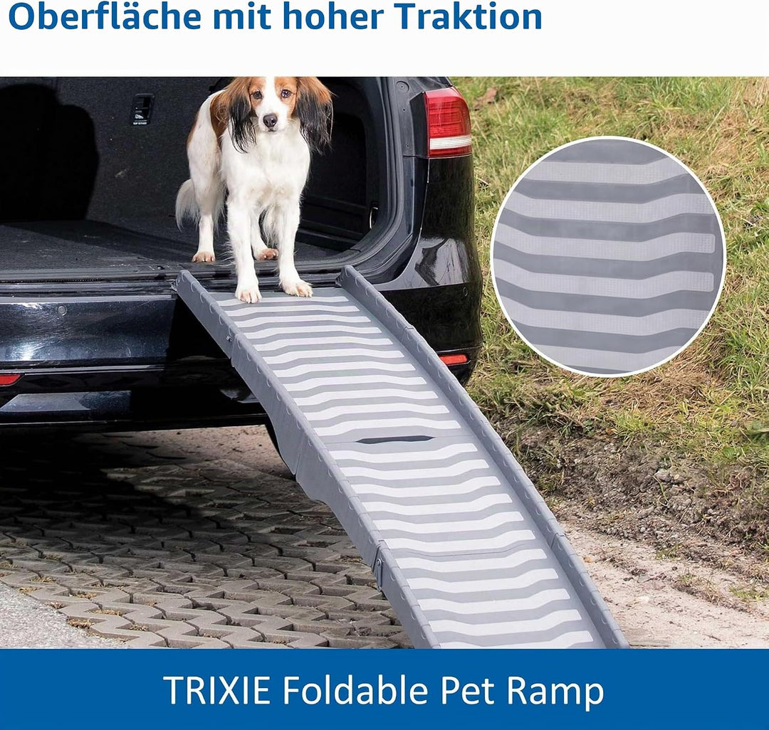 Trixie 39476 Rampe, 3-fach klappbar, Kunststoff, 39 × 150 cm,