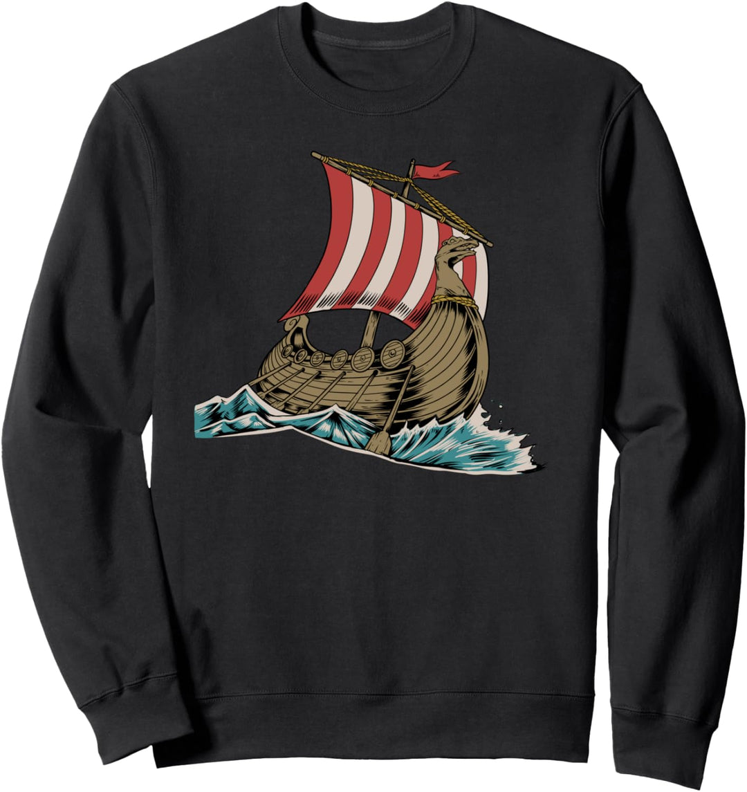 Nordisches Drakkar Wikingerschiff Sweatshirt