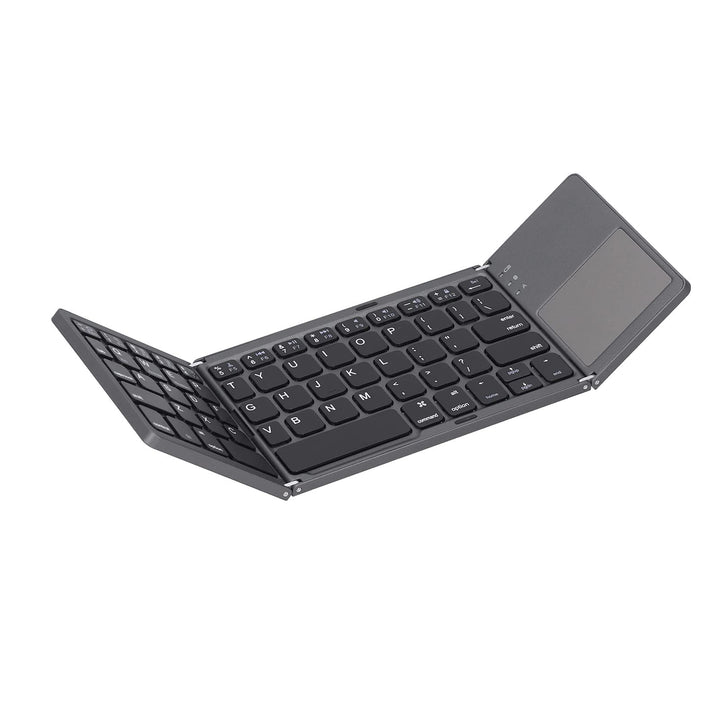 ASHATA Zusammenklappbare Bluetooth-Tastatur, Faltbare Wiederaufladbare Bluetooth-Tastatur mit TouchP