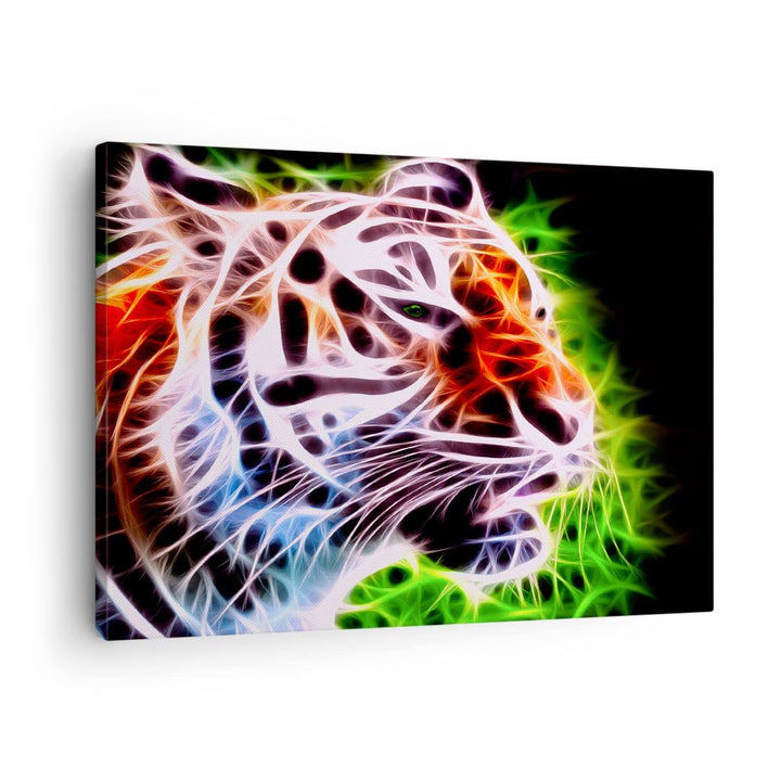 Bilder auf Leinwand Afrika aggression tiere tiger Leinwandbild 70x50cm Wandbilder Dekoration Wohnzim