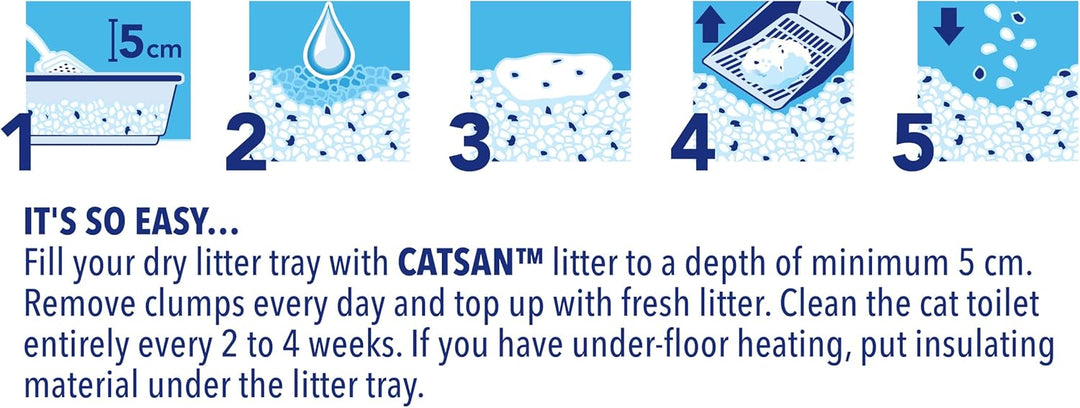 Catsan Katzenstreu Natural 8L - Klumpenstreu 8 Liter, 8 Liter