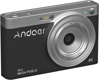 Andoer Digital Kamera, 50MP 1080P Fotokamera Autofokus 16× Digitalzoom IPS-Bildschirm Kompaktkamera