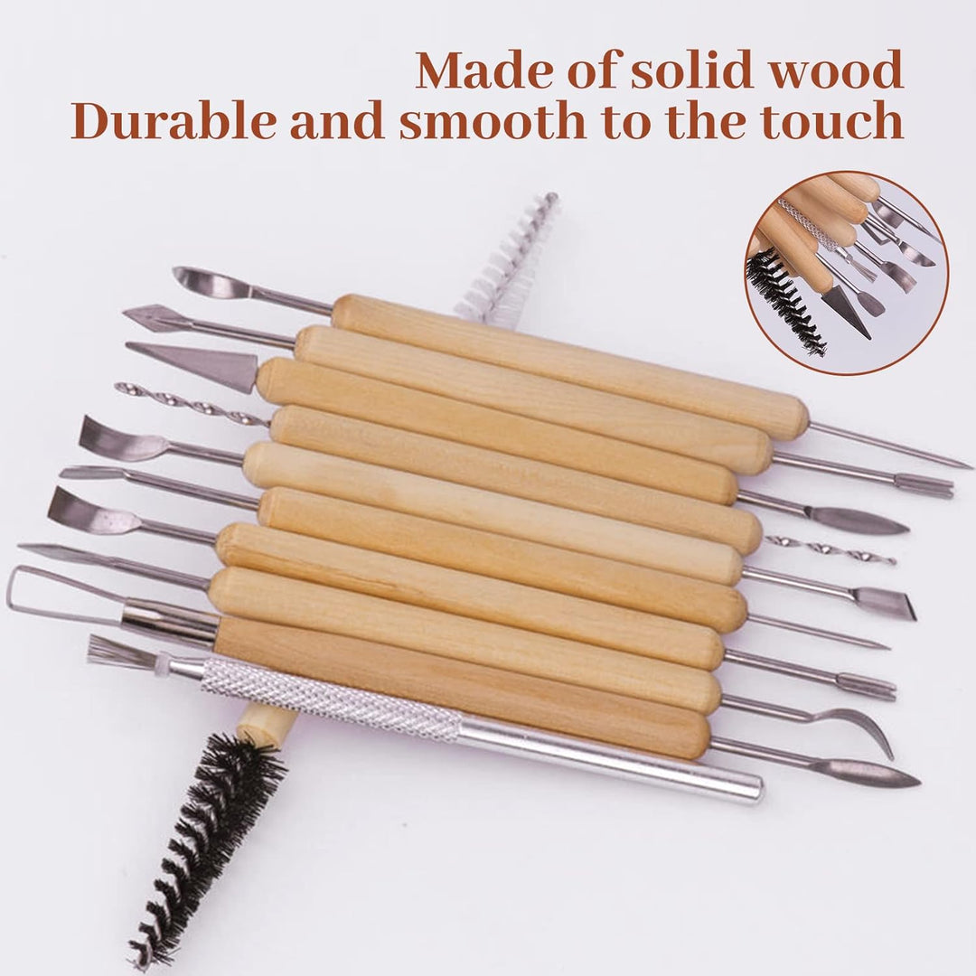 YUTUY Modellierwerkzeug, 62 Stück Carving Tools Clay Keramik Sculpting Ton Werkzeug,Töpferwerkzeug P