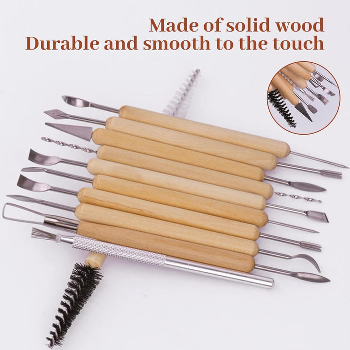 YUTUY Modellierwerkzeug, 62 Stück Carving Tools Clay Keramik Sculpting Ton Werkzeug,Töpferwerkzeug P
