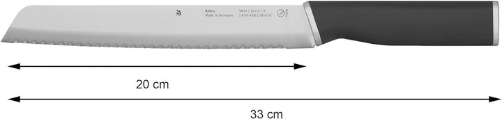 WMF Kineo Brotmesser Wellenschliff 33 cm, Made in Germany, Brötchenmesser scharf, Performance Cut, S