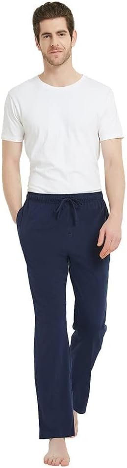 U2SKIIN Pyjamahose Herren lang 100% Baumwolle, Schlafhose Herren Schlafanzughose lang Pyjama Hose Sc