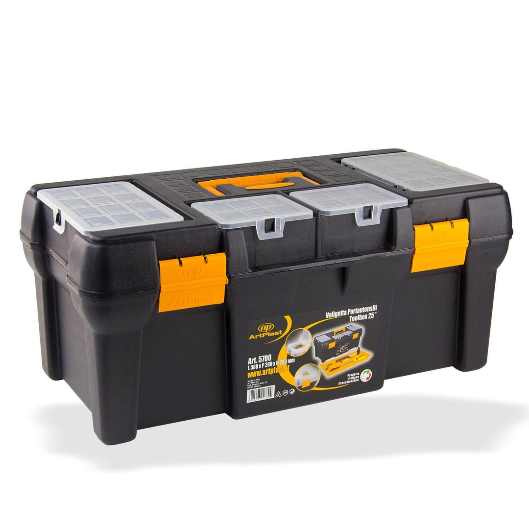 DEMA Werkzeugkoffer ArtPlast-5700 – Werkzeugbox, Werkzeugkoffer, Box – robust, langlebig, handlich –