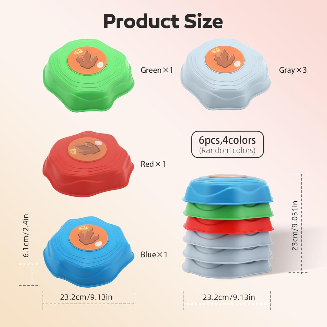 Balanciersteine für Kinder mit Licht und Musik 6er Rutschfest und Stapelstein Balance Steine Set Sen