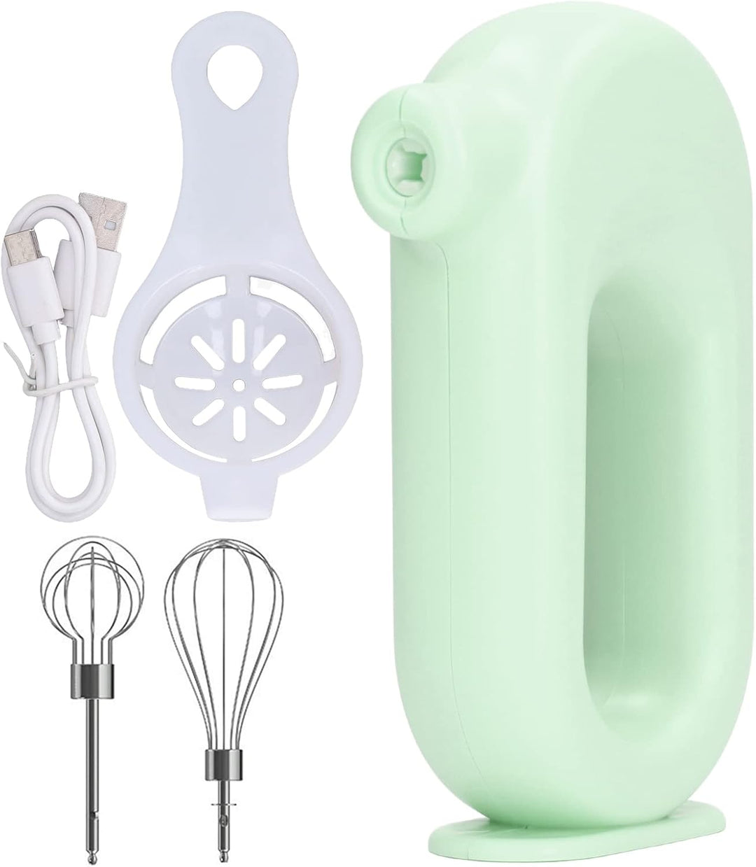 TOPINCN Elektrischer Handmixer, USB Wiederaufladbarer Elektrischer Schneebesen Kabelloser Handmixer