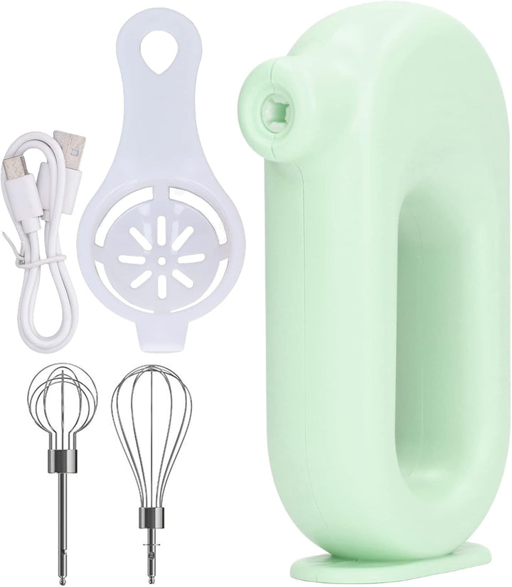 TOPINCN Elektrischer Handmixer, USB Wiederaufladbarer Elektrischer Schneebesen Kabelloser Handmixer