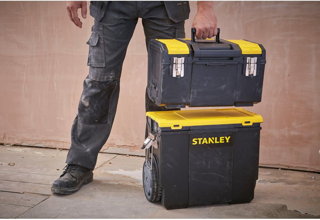 Stanley Mobile Werkzeugbox (48 x 57 x 29 cm, 2-in-1 Variante mit abnehmbarer Werkzeugbox, robuster T