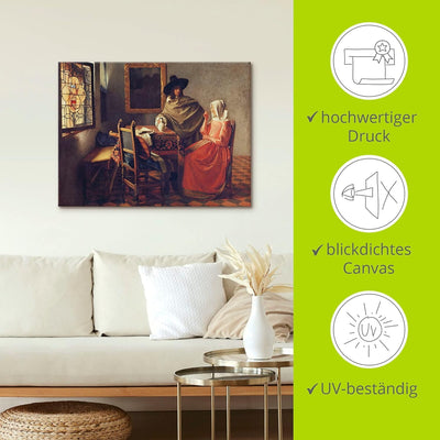 ARTland Leinwandbilder Wandbild Bild auf Leinwand 80x60 cm Wanddeko Zimmer Deko Tisch Arrangement Pa