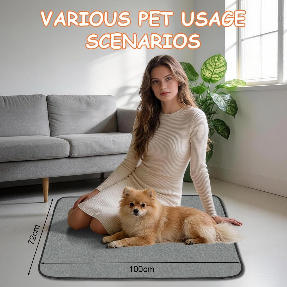 2 Stück Waschbar Haustier-Urinunterlage, 70x100cm Welpenunterlagen Waschbar Puppy Training Pads, Wie