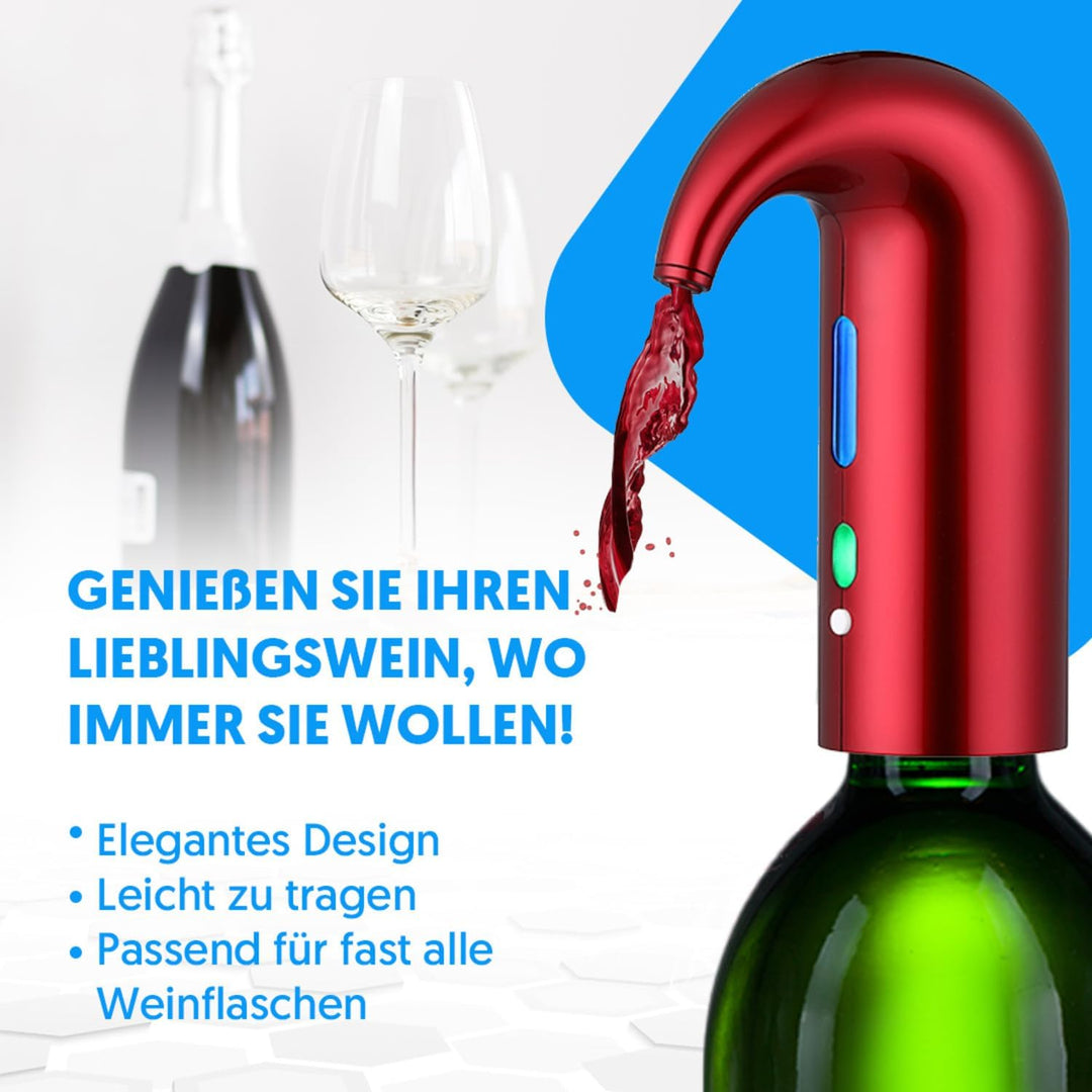 NK Elektrischer Weinkaraffe, automatischer und tragbarer Weinbelüfter, wiederaufladbar über USB, ink