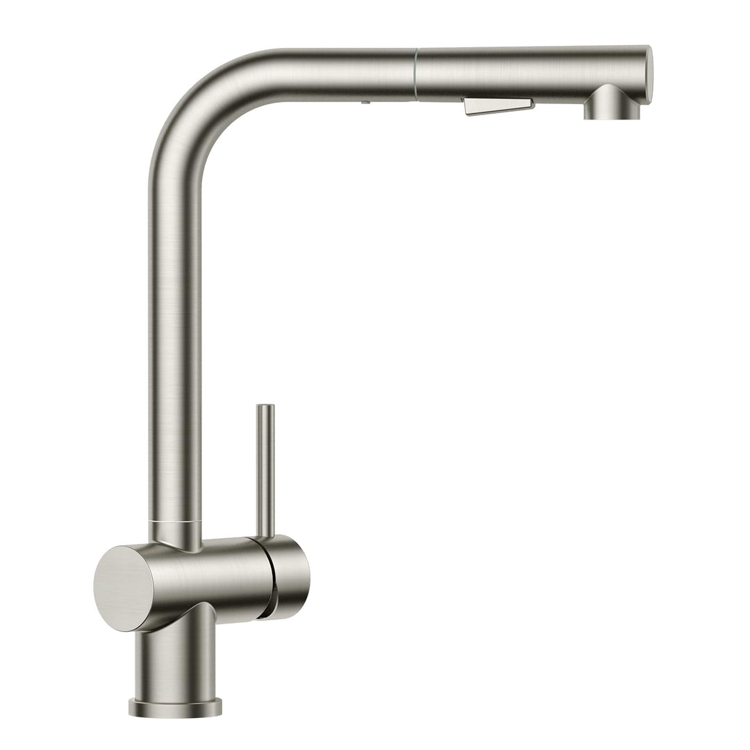 FORIOUS Küchenarmatur, Wasserhahn Armatur Küche Ausziehbar Brause Edelstahl, Einhebel Mischbatterie