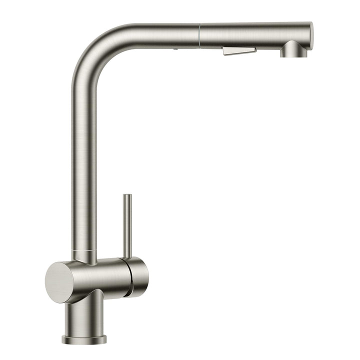 FORIOUS Küchenarmatur, Wasserhahn Armatur Küche Ausziehbar Brause Edelstahl, Einhebel Mischbatterie