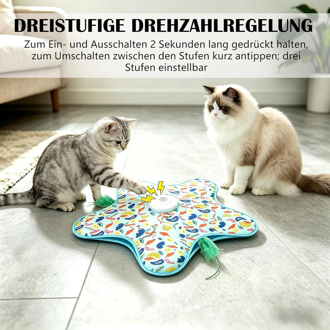 Katzenspielzeug Selbstbeschäftigung, Interaktives Katzenspielzeug, Berührungsaktiviert, USB-C Auflad