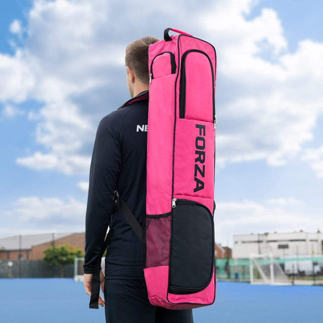 FORZA F100 Hockeyschläger – 100% Glasfaser | Mid Bow Hockey Schläger 93 cm (36,5") Rosa + Luxustasch