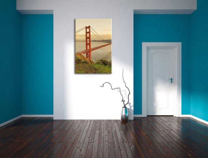 Pixxprint Golden Gate Bridge San Francisco als Leinwandbild/Grösse: 100x70 / Wandbild/Kunstdruck/fer