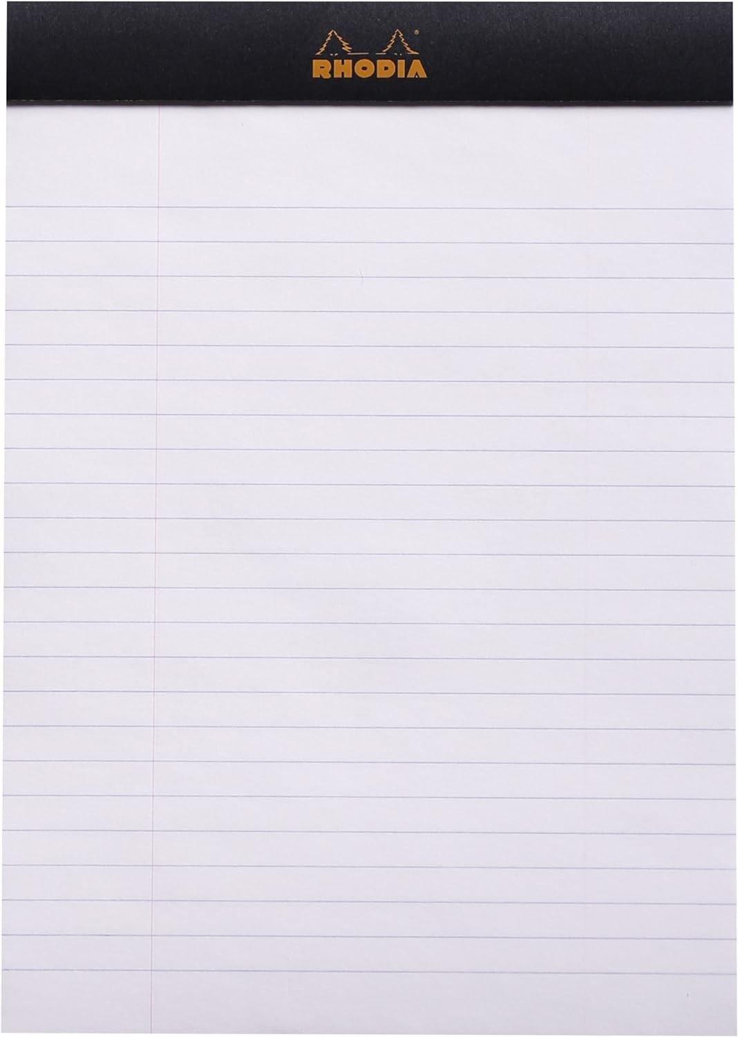 Rhodia 166009C - Packung mit 10 Notizblöcken No.16, DIN A5 80 Blätter liniert mit Rand 80g, Schwarz,